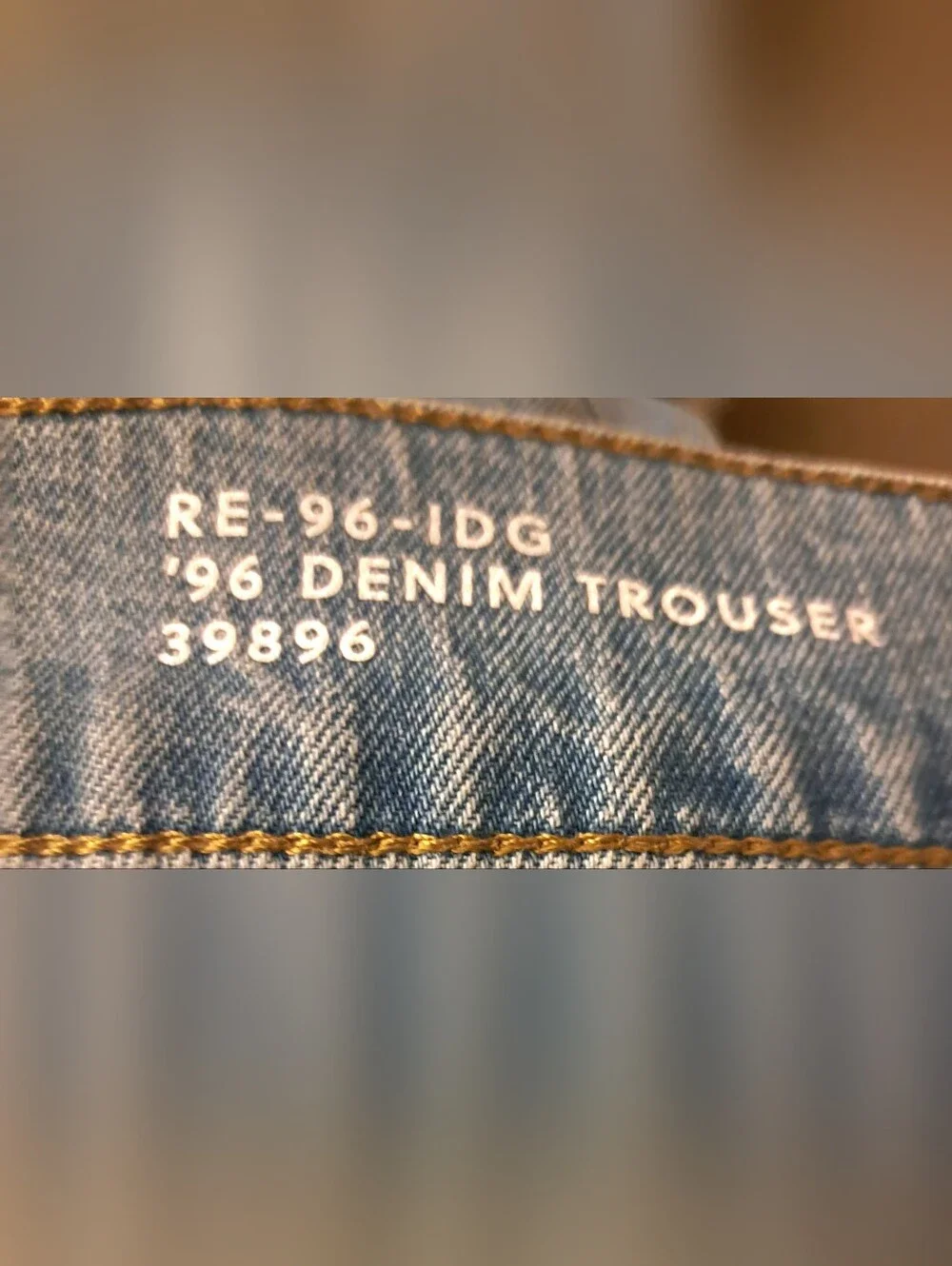 J. CREW re-imagined denim RE-96-lDG TROUSERS brand new JEANS size 35 LIGHT WASH